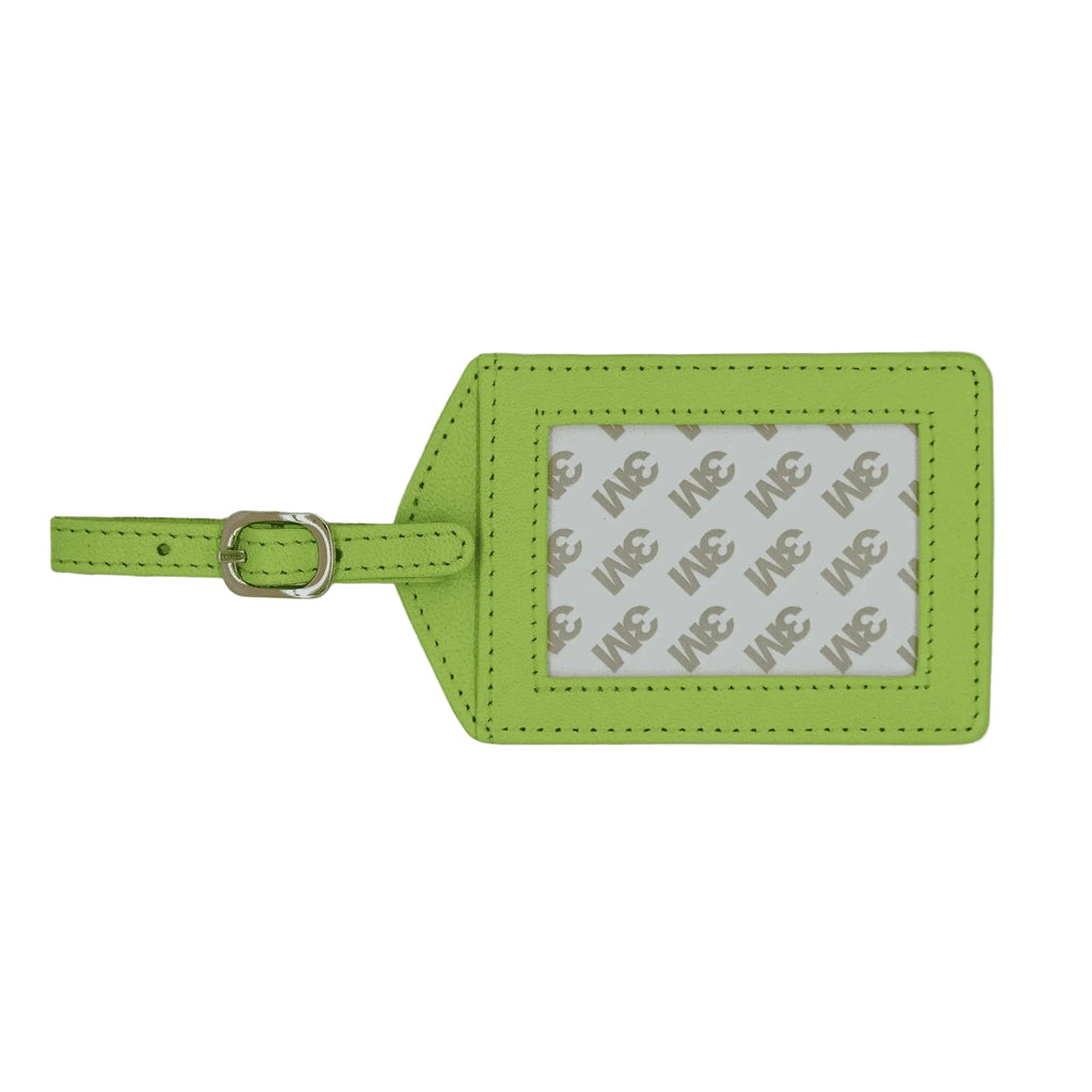 Leather Luggage Tag Lime