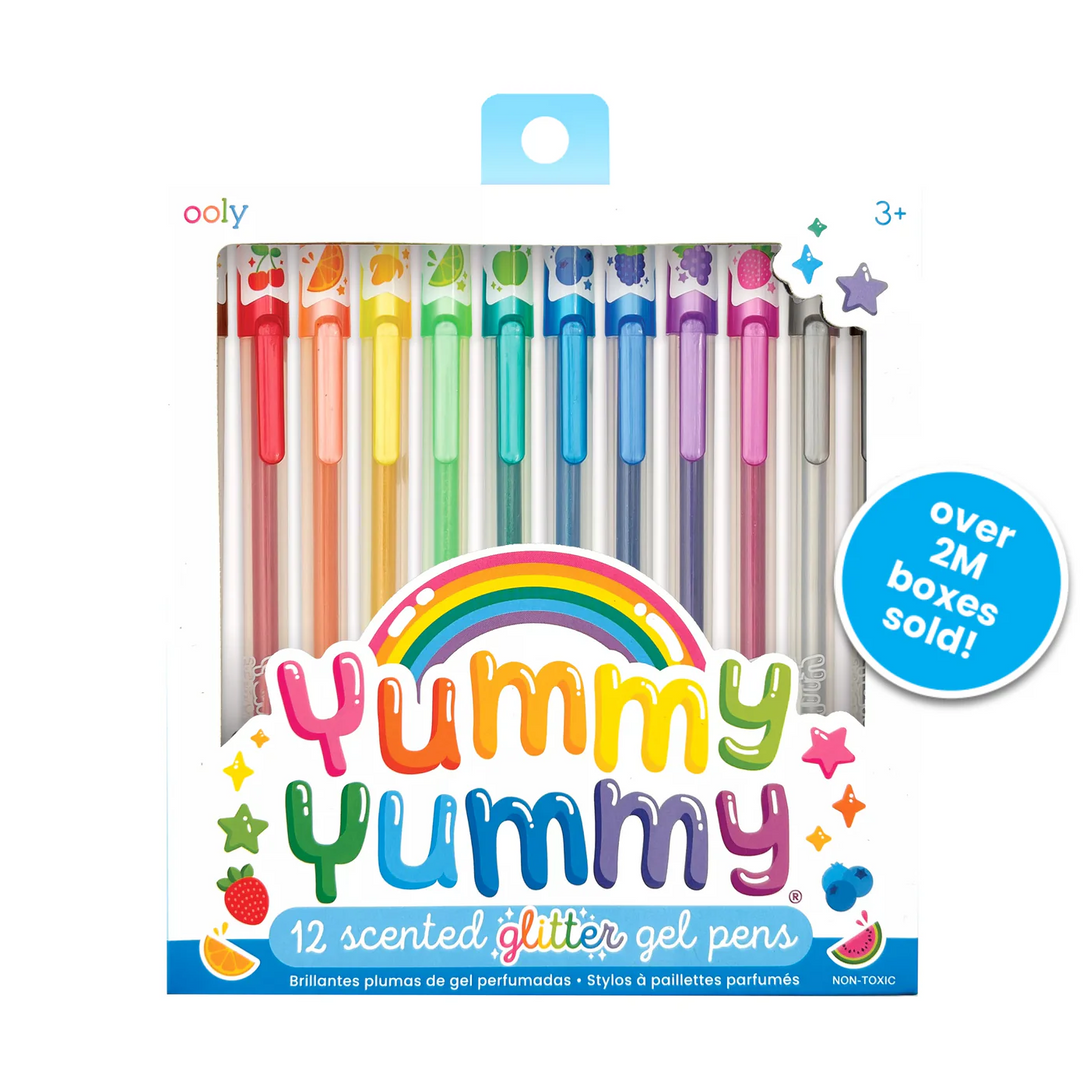 Yummy Yummy: Scented Glitter Gel Pens - Set of 12