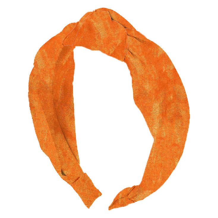 Top Knot Headband in Orange Shimmer
