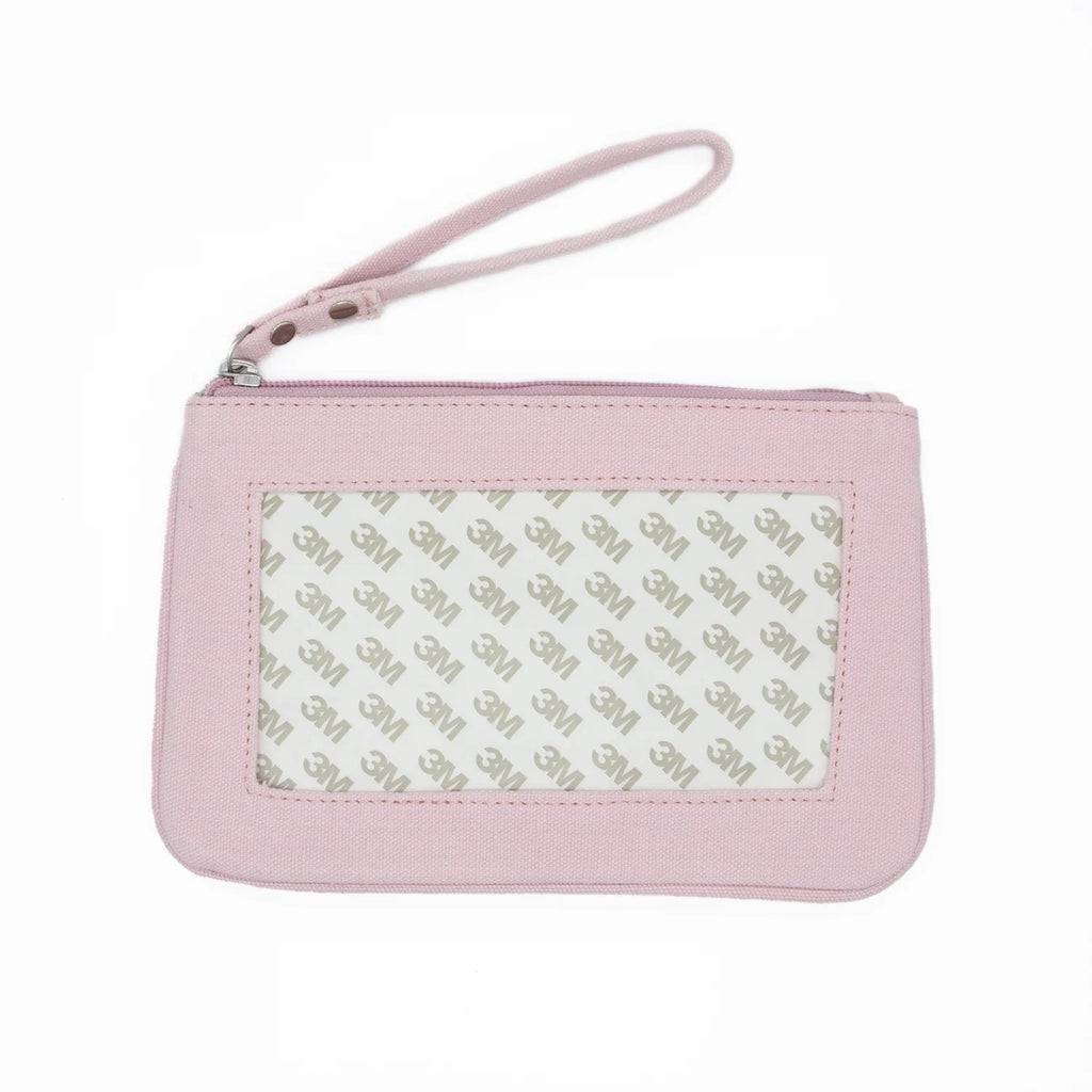 Canvas Clutch Rectangle Light Pink