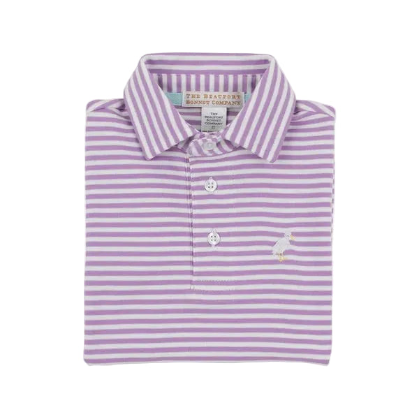 Prim and Proper Polo Valley High Violet Stripe