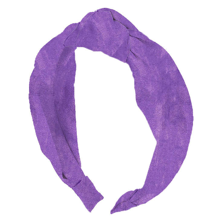 Top Knot Headband in Purple Shimmer