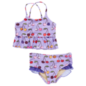 Girls Joy Tankini - Lavender Cherry