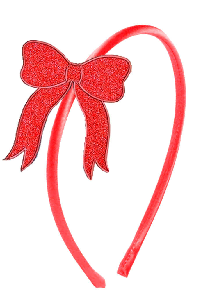 Red Glitter Bow Headband PRE-ORDER