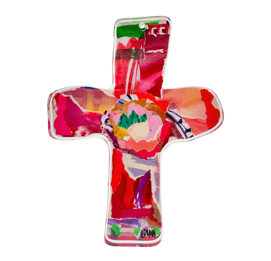 Red Everlasting Love Acrylic Cross