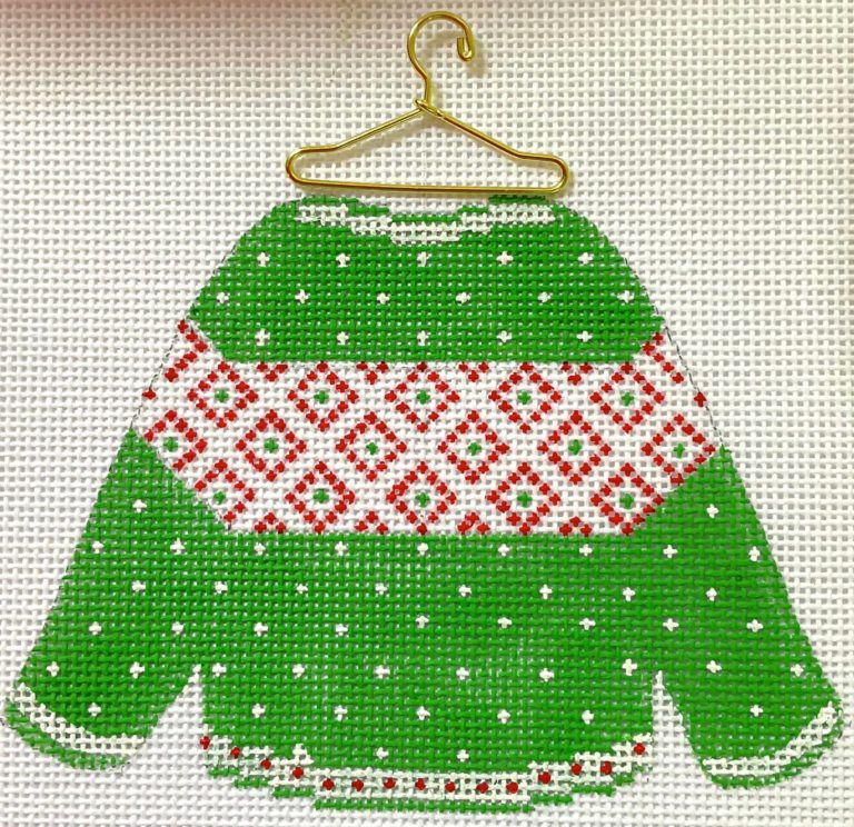 Sweater Green Dotted with Stitchguide HB184