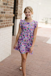 Girls Sophia Dress Lilac