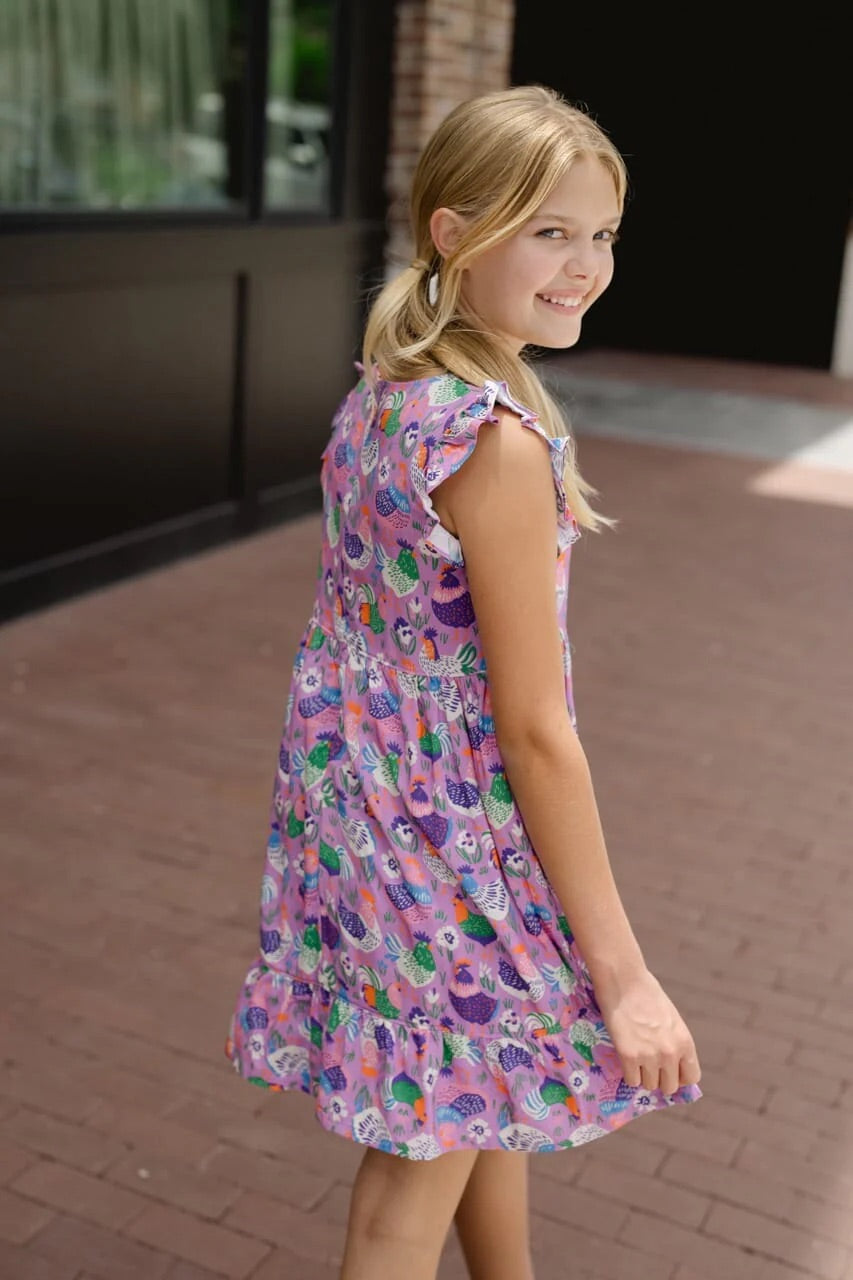 Girls Sophia Dress Lilac