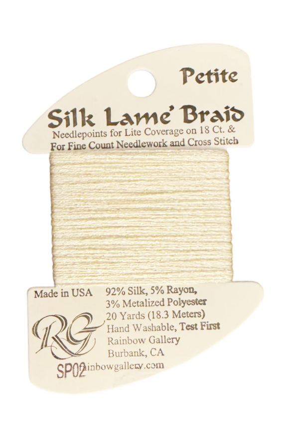 Silk Lame' Braid Petite SP02 White