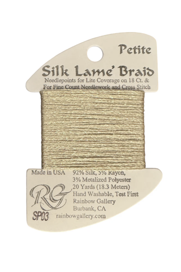 Silk Lame' Braid Petite SP03 Ecru
