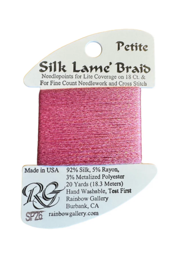 Silk Lame' Braid Petite SP26 Raspberry