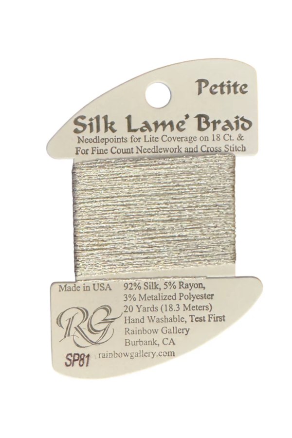 Silk Lame' Braid Petite SP81 Platinum