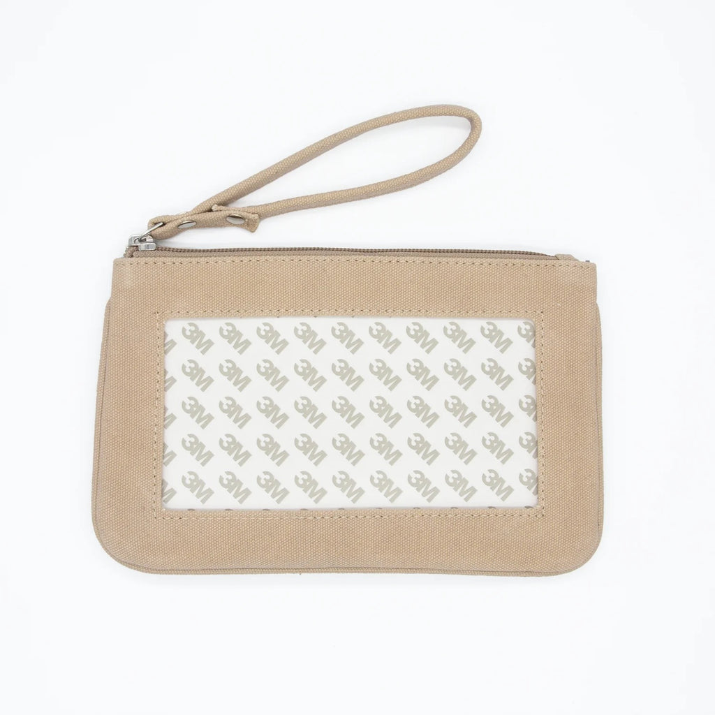 Canvas Clutch Rectangle Taupe