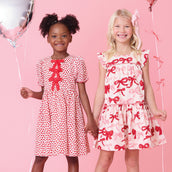 Girls Camelia Dress in Valentines Bows