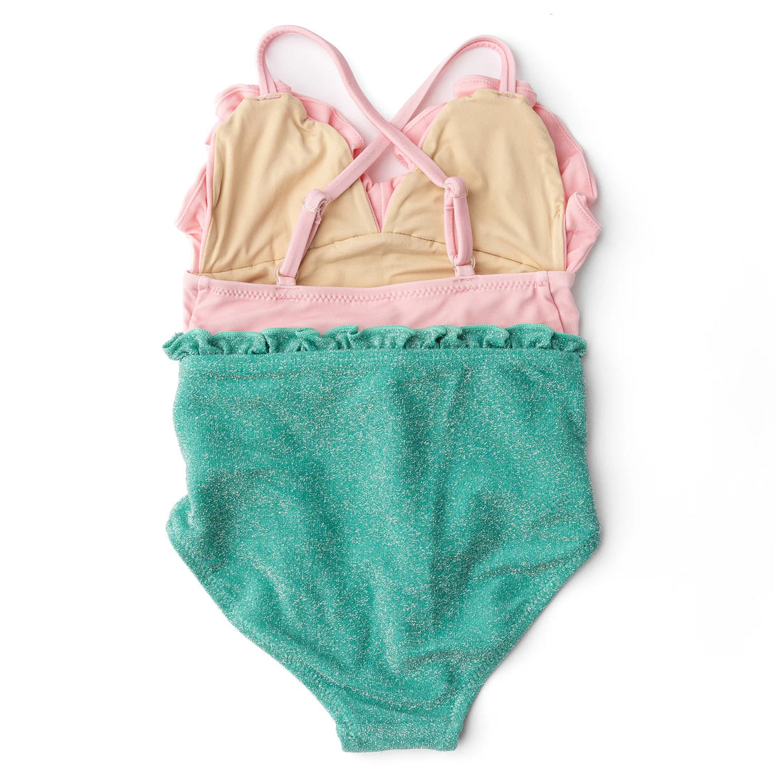 H2O Shimmer Swimsuit in Pink and Green