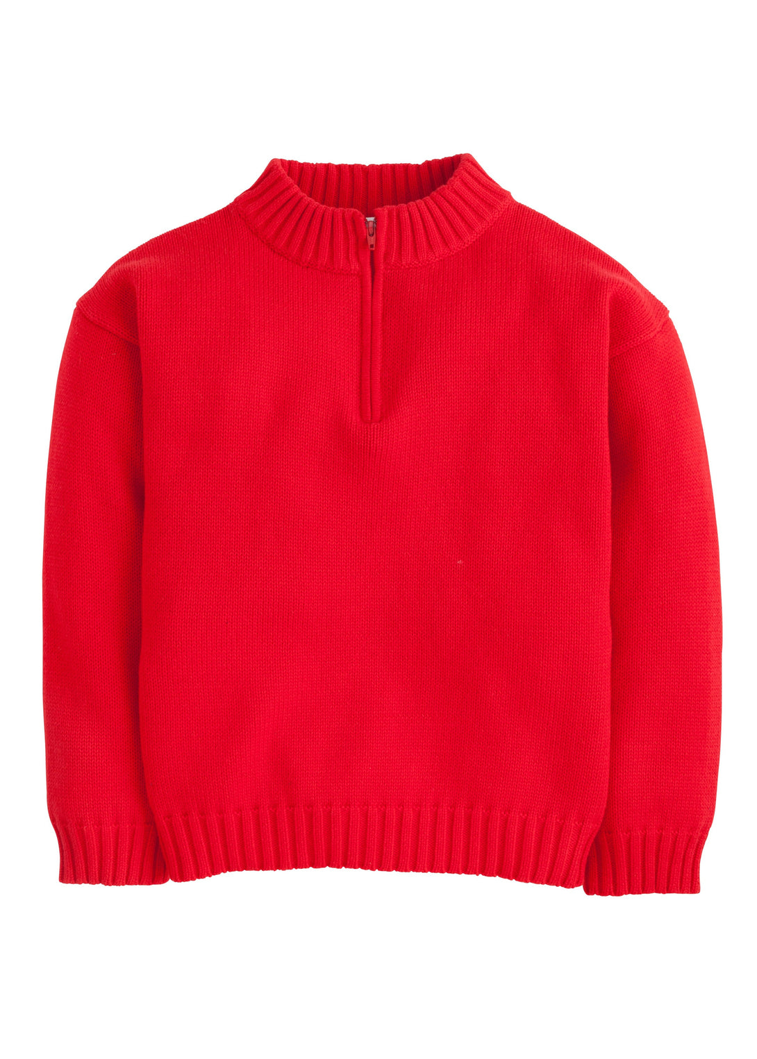Quarter Zip Sweater - Red