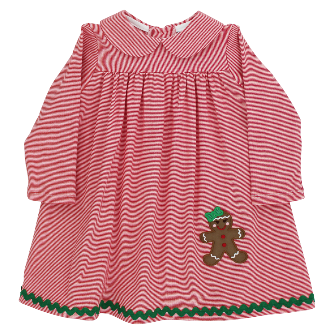 Jolly Gingerbread Knit Dress with Collar PRE-ORDER