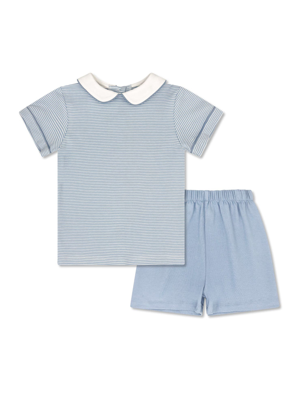 Sibley Short Set Seaside Blue Mini Stripe Dallas Blue