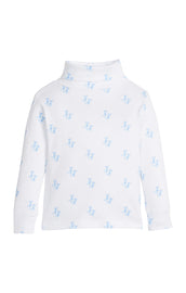 Printed Turtleneck - Blue Cowboy Boots