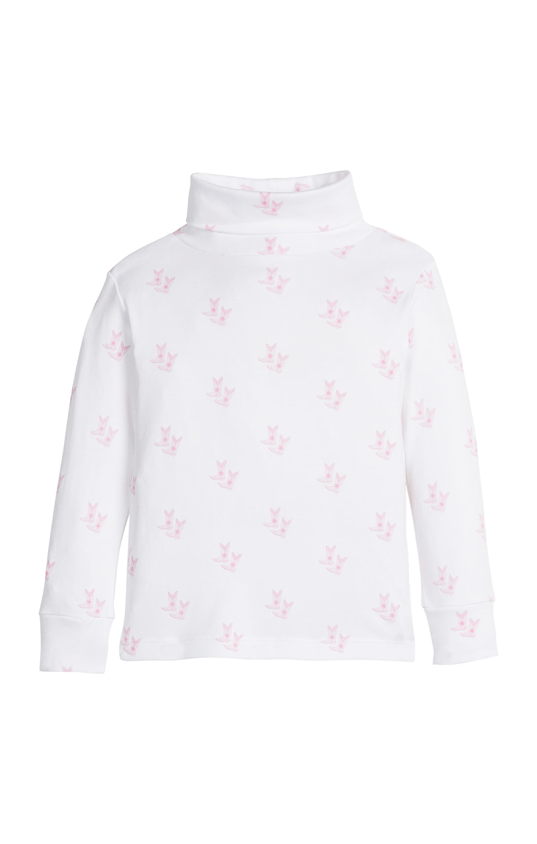 Printed Turtleneck - Pink Cowboy Boots