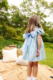 Mary Dal Dress Audubon Park Plaid Sarasota Sky