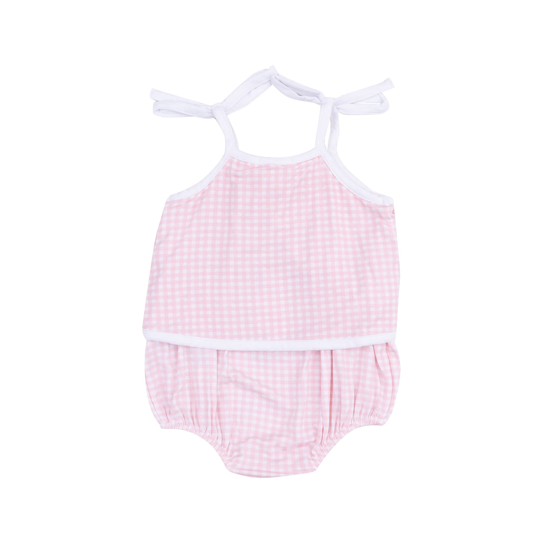 Mini Gingham Swing Front Sunsuit W/ Applique PRE-ORDER