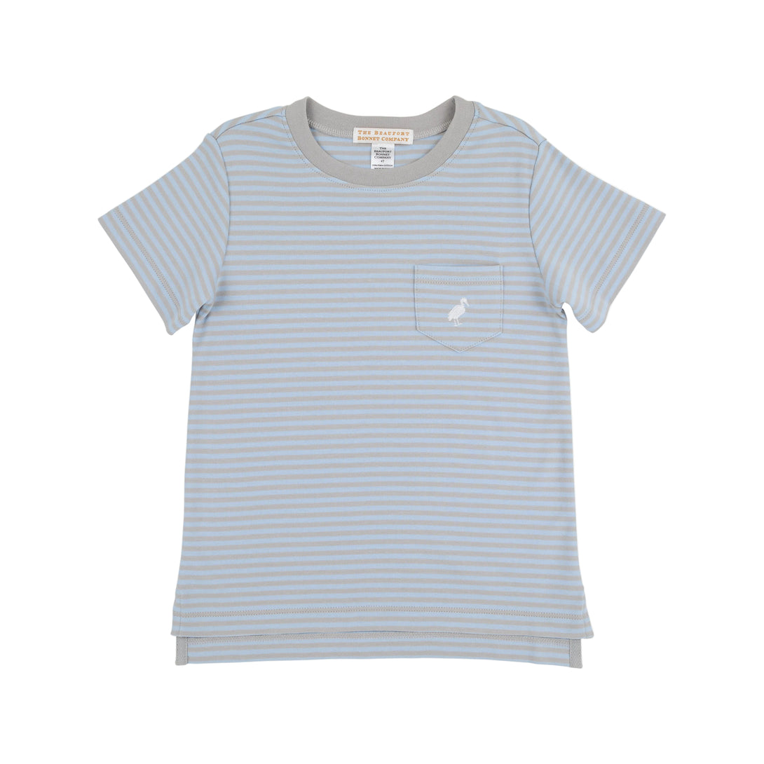 Carter Crewneck Beale Street Blue and Grantley Gray Stripe