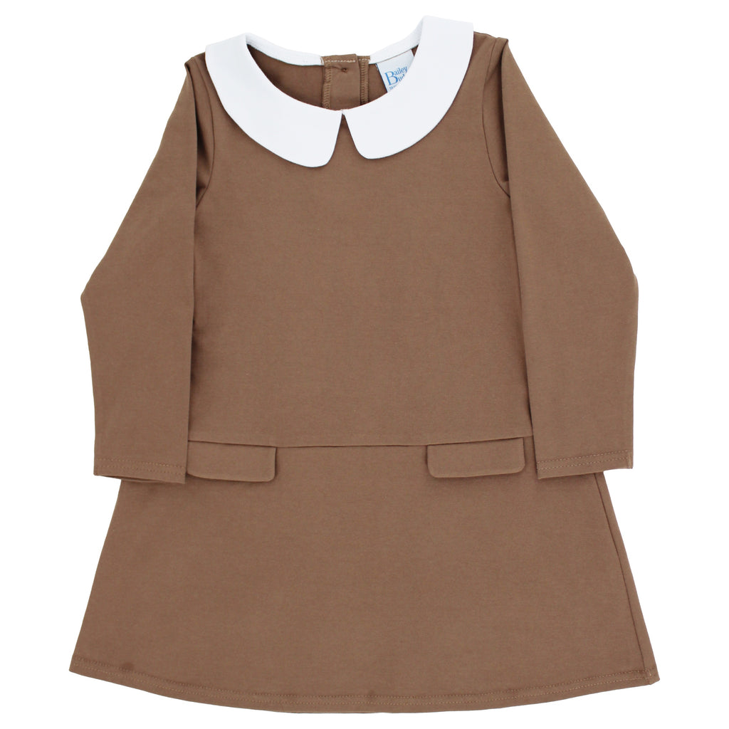 Chocolate Knit Long Sleeve Pocket Dress PRE-ORDER