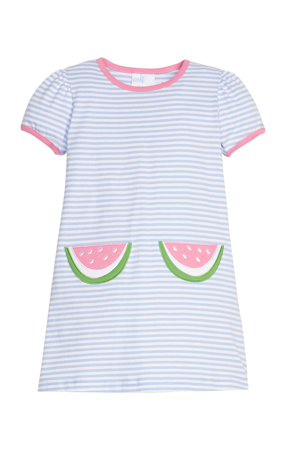Applique Pocket T-Shirt Dress Watermelon