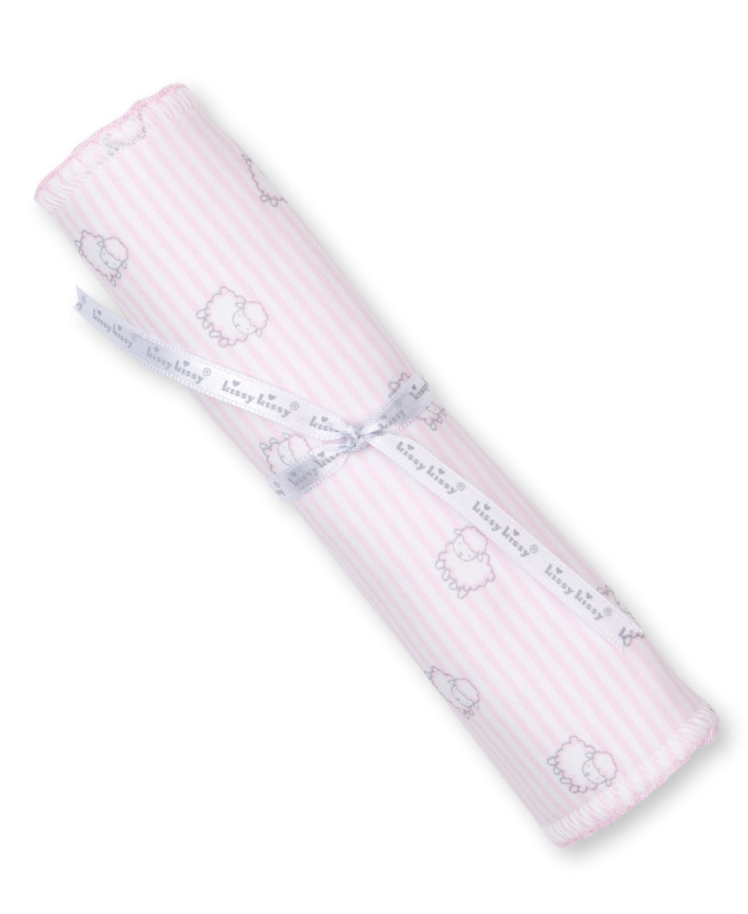 Sheep Scramble Pink Burp Cloth