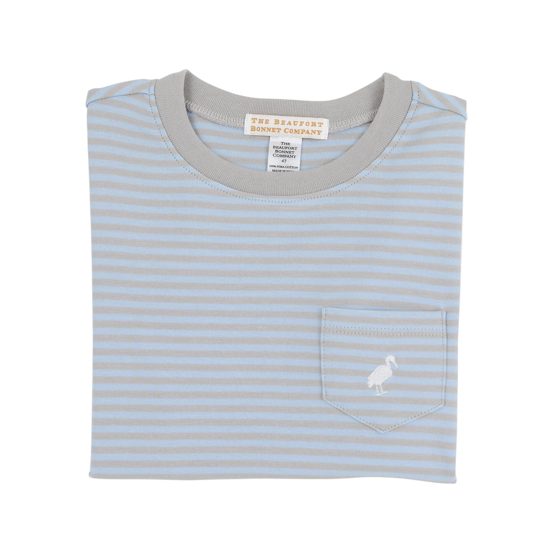 Carter Crewneck Beale Street Blue and Grantley Gray Stripe