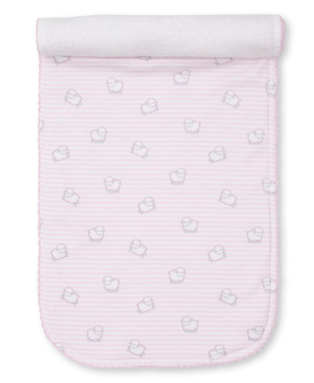 Sheep Scramble Pink Burp Cloth