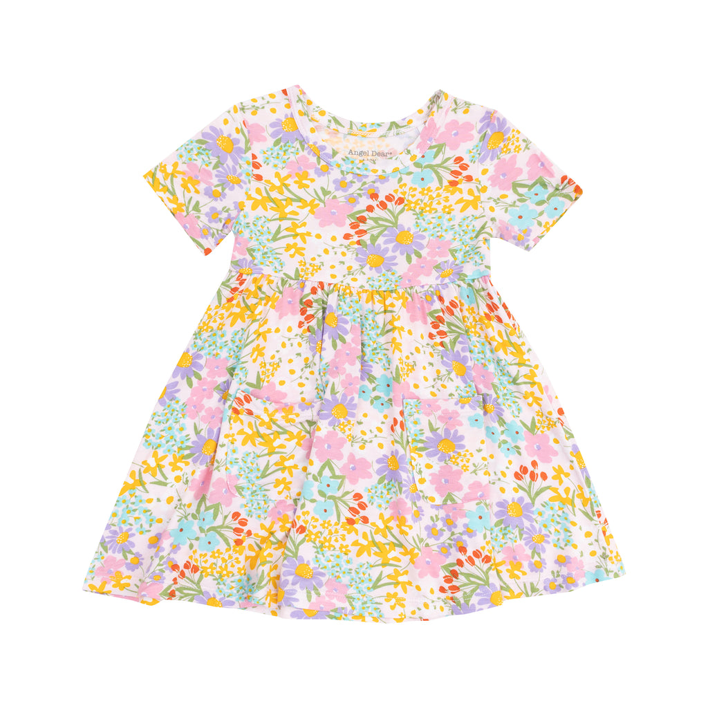 Amelia Floral Short Sleeve Twirly Dress