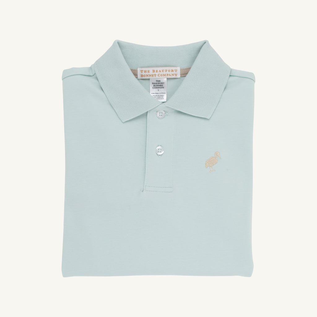 Prim and Proper Polo Old Greenwich Green Keeneland Khaki L/S