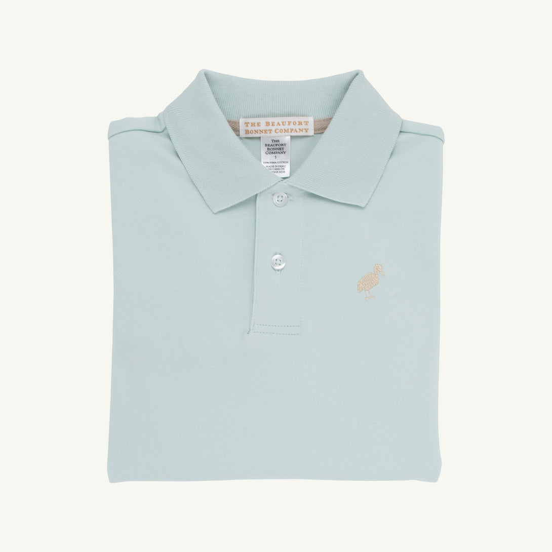 Prim and Proper Polo Old Greenwich Green Keeneland Khaki L/S