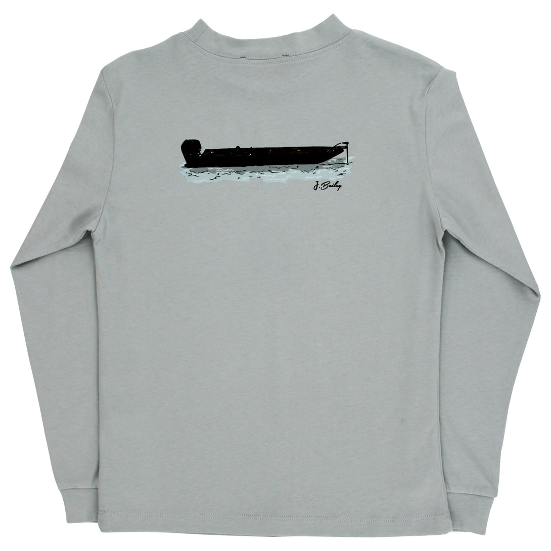 Long Sleeve Logo Tee - Jon Boat/Moss PRE-ORDER