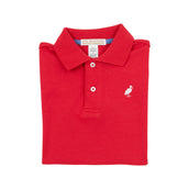 Prim and Proper Polo Short Sleeve Pima in Richmond Red with Worth Avenue White