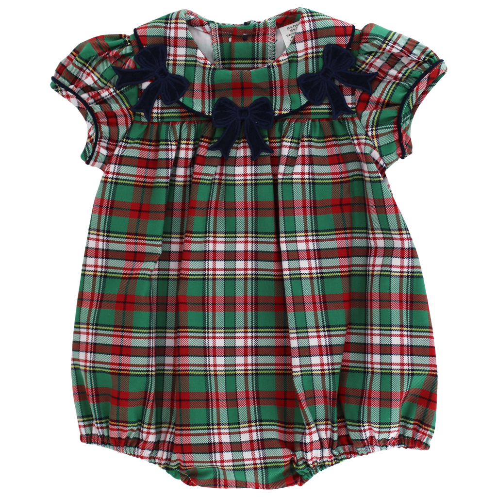 Christmas Plaid Girls Bubble PRE-ORDER