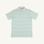 Prim and Proper Polo Gibson Island Green Stripe