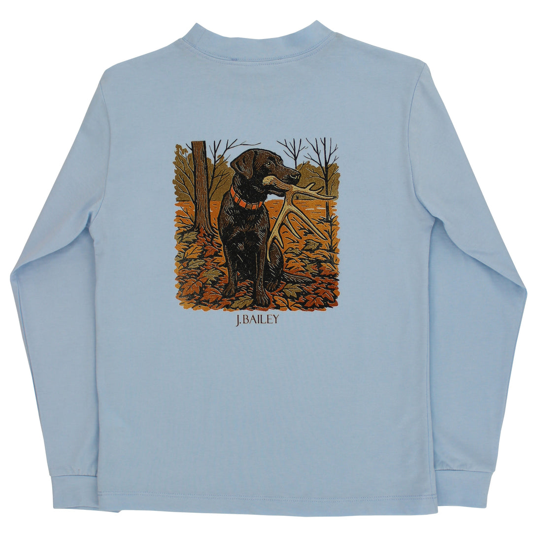 Long Sleeve Logo Tee - Antler Dog/Bayberry PRE-ORDER