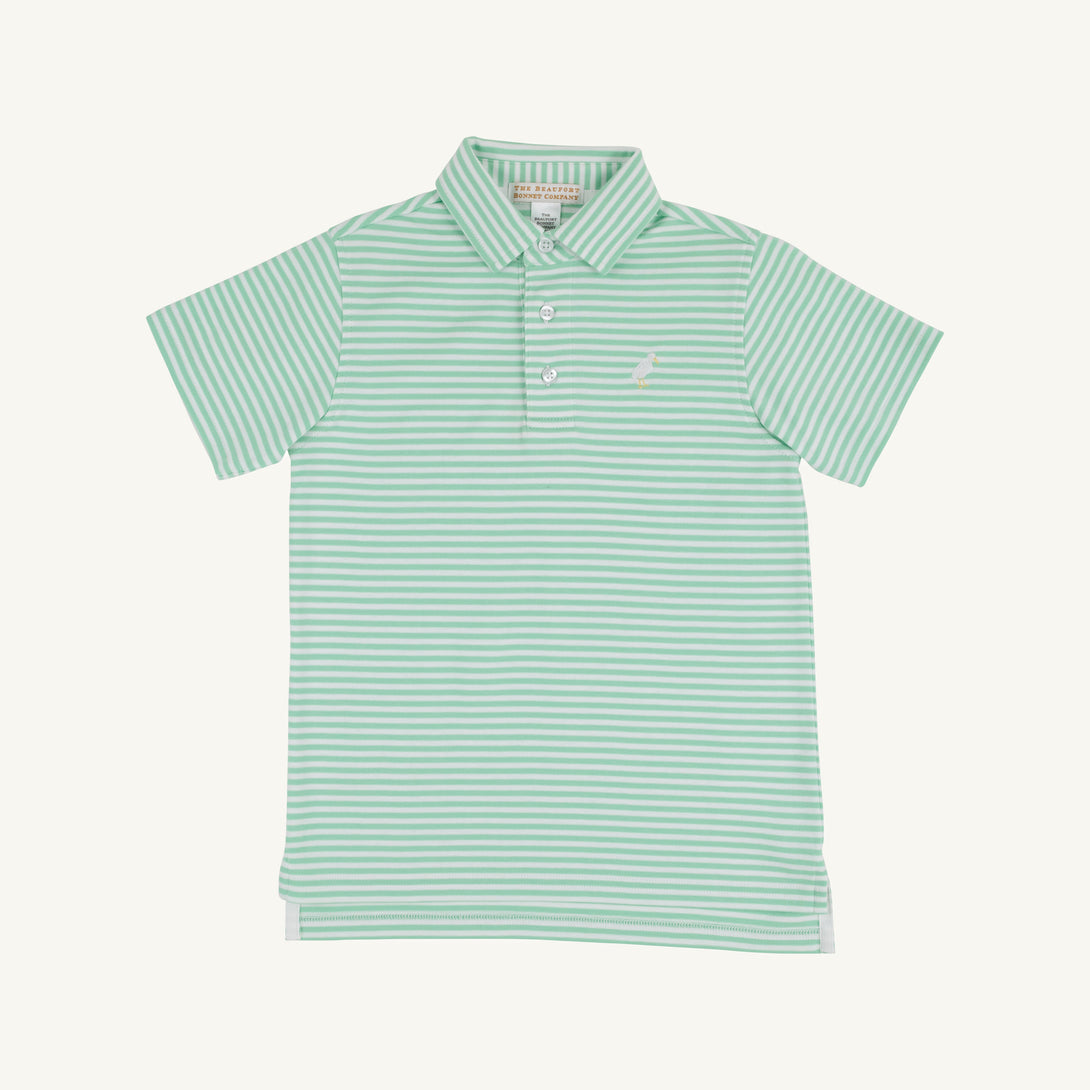 Prim and Proper Polo Grace Bay Green Stripe