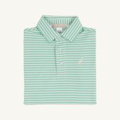 Prim and Proper Polo Grace Bay Green Stripe
