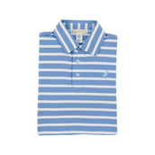 Prim and Proper Polo Barbado Blue Stripe Bellhaven Blue