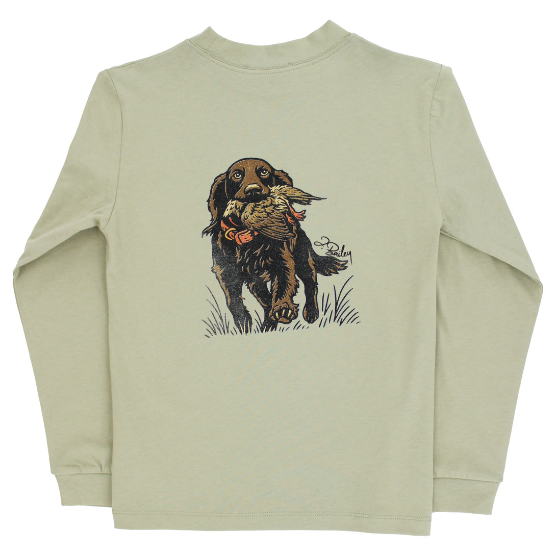 Long Sleeve Logo Tee - Spaniel/Pistachio PRE-ORDER