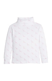 Printed Turtleneck - Pink Dinosaur