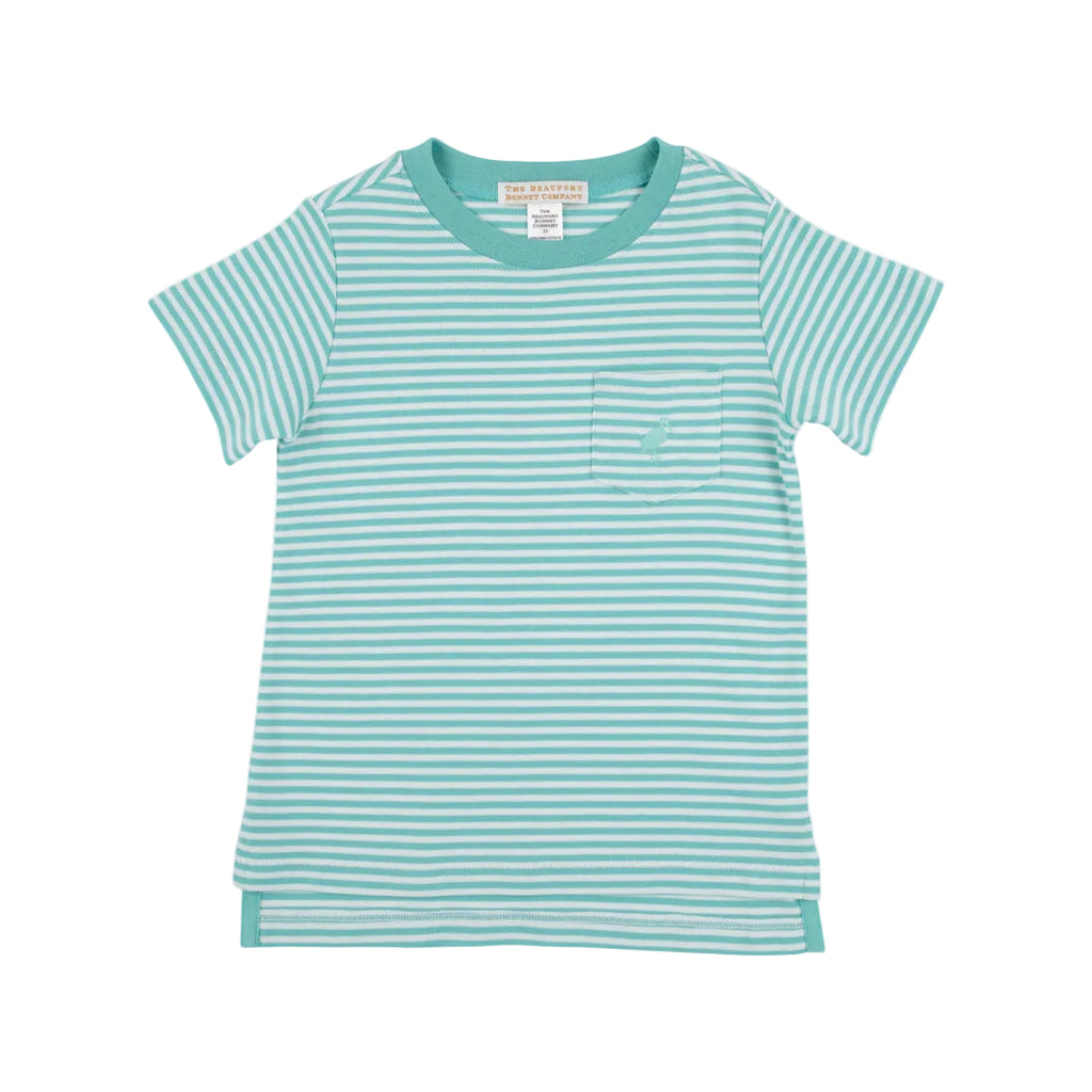 Carter Crewneck Turks Teal Stripe/Turks Teal