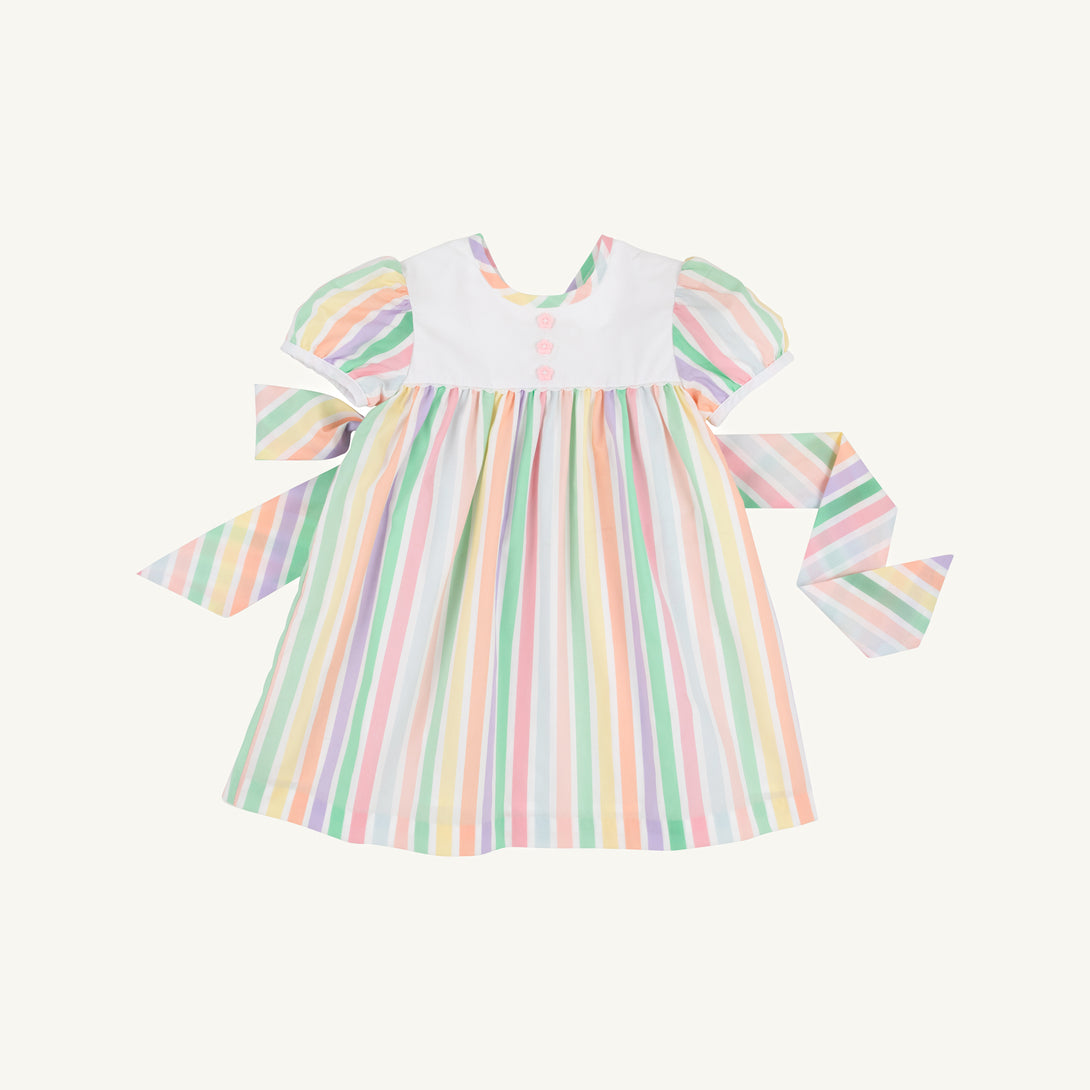 Short Sleeve Brigantine Dress Southampton Stripe/Worth Ave White