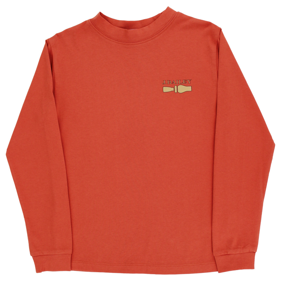 Long Sleeve Logo Tee - Mallard/Rust PRE-ORDER