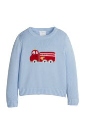 Intarsia Sweater - Fire truck