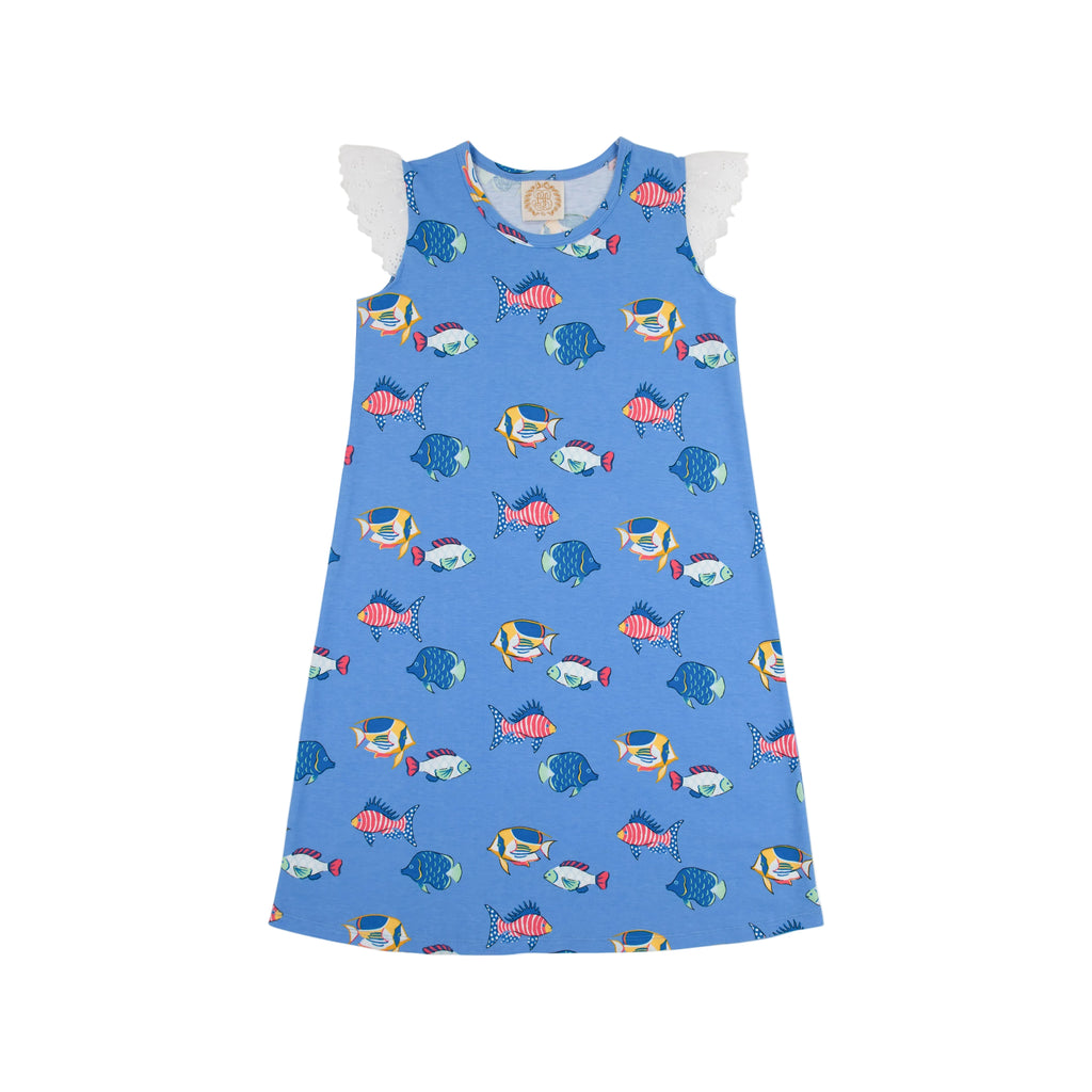 Sleeveless Polly Play Dress Eyelet Here Fishy Fish
